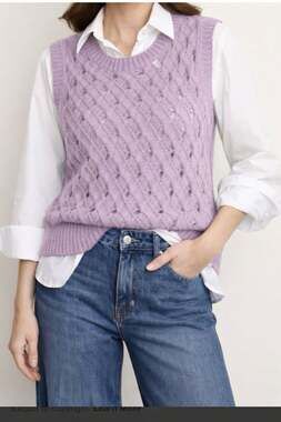 J.Crew Cashmere Sleeveless Shell Vest Sweater Sz Small Orchard Purple